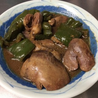 赤味噌を足してコク増し鶏肝甘辛煮